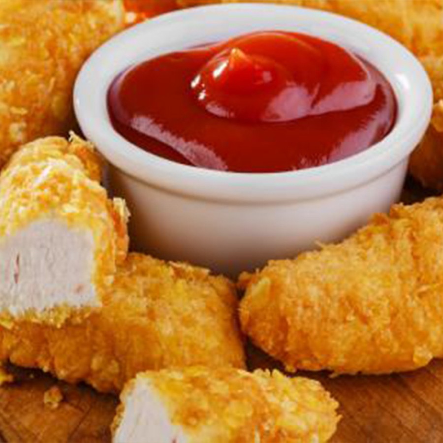 أصابع دجاج مع جبن